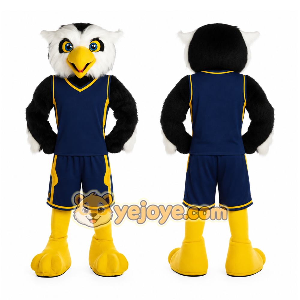 Sport White Owl Mascot Costume Sport White Owl Mascot Costume