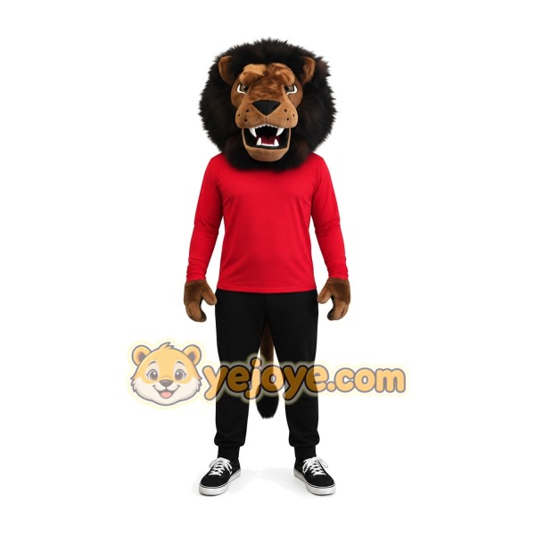 Sport Red Lion Mascot Costume