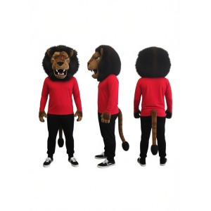 Sport Red Lion Mascot Costume