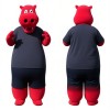 Red Hippo Mascot Costume