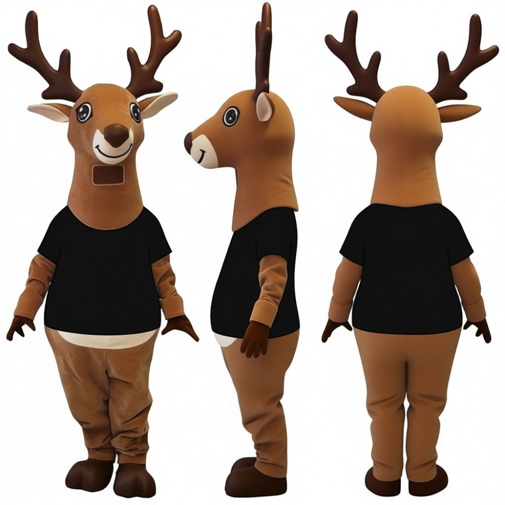 Friendly Elk Mascot Costume Suit