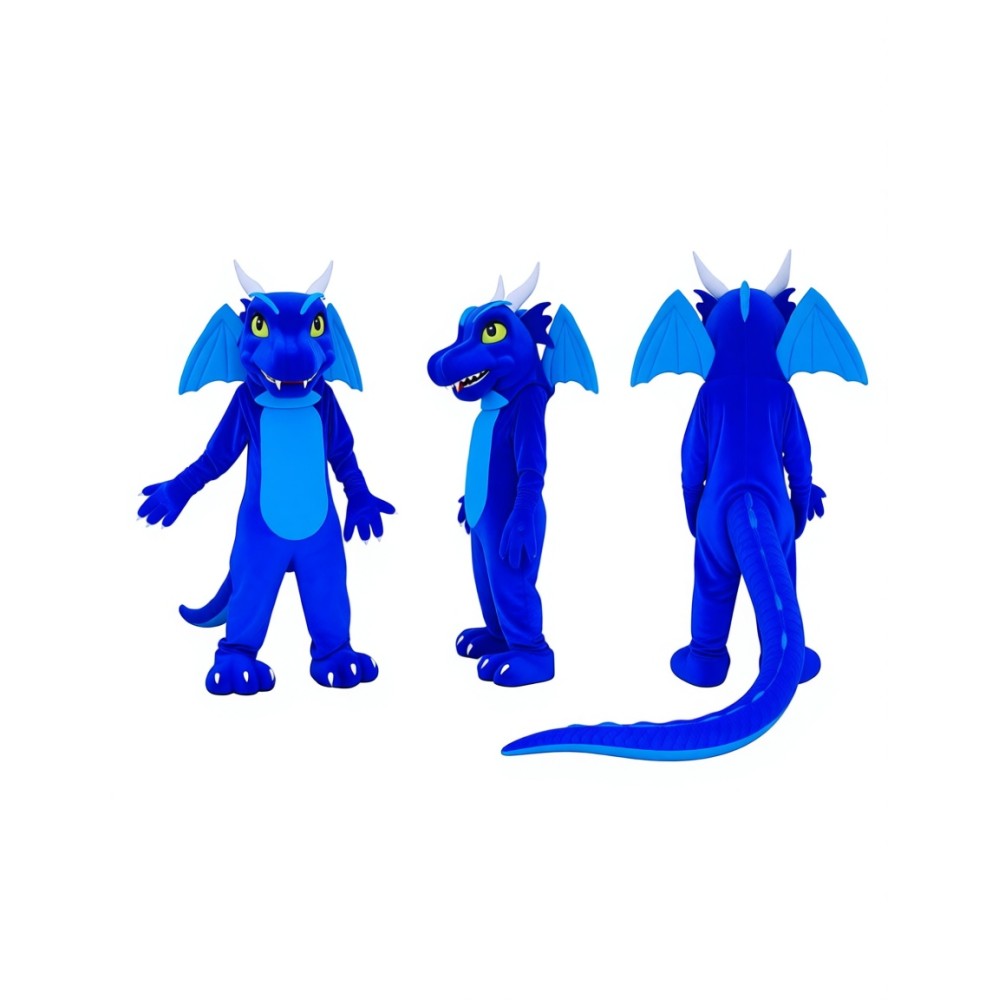 Blue Dragon Mascot Costume