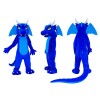 Blue Dragon Mascot Costume