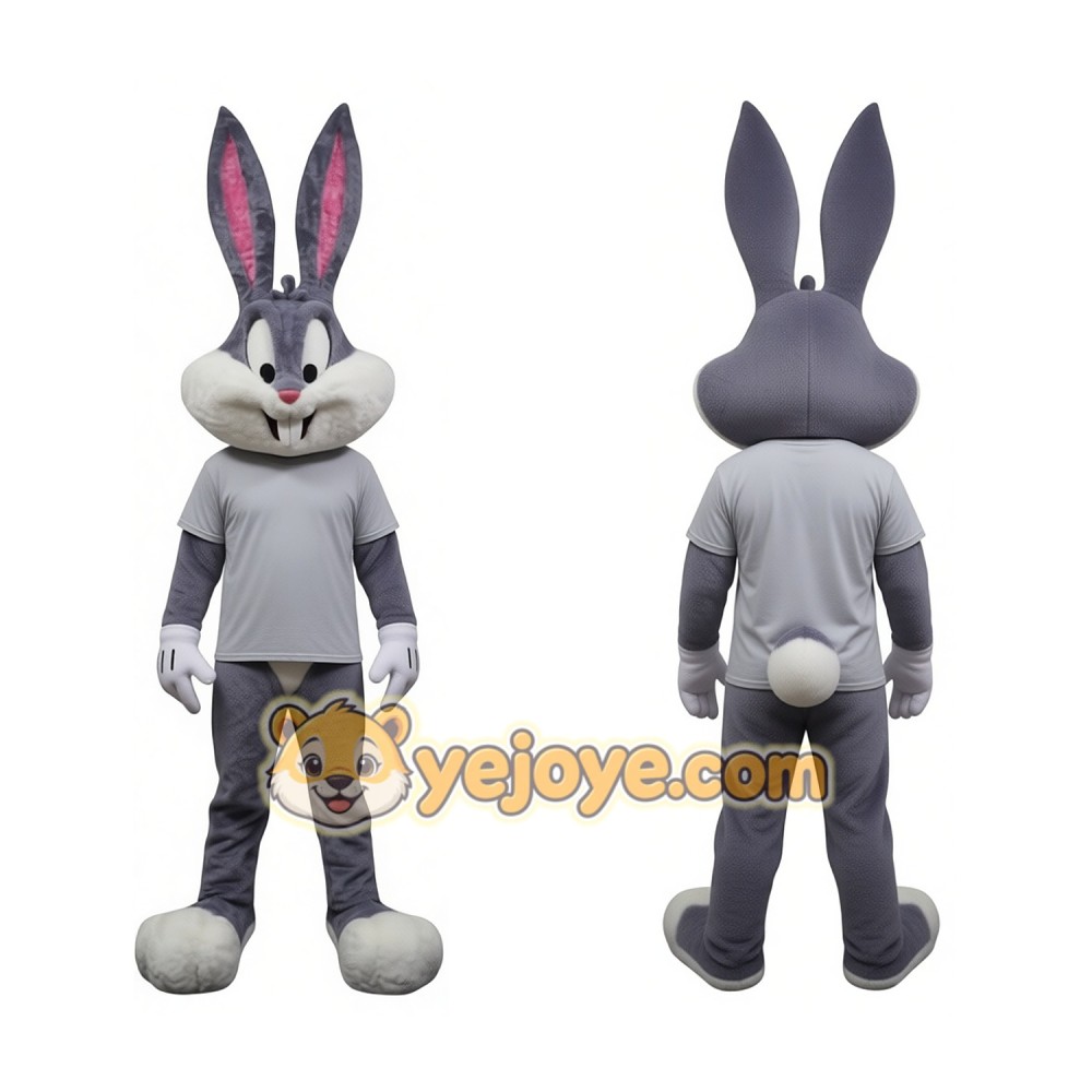 Classic Grey Easter Bunny Mascot Costume – Great for Easter Schools Brand Events Classic Grey Easter Bunny Mascot Costume – Great for Easter Schools Brand Events