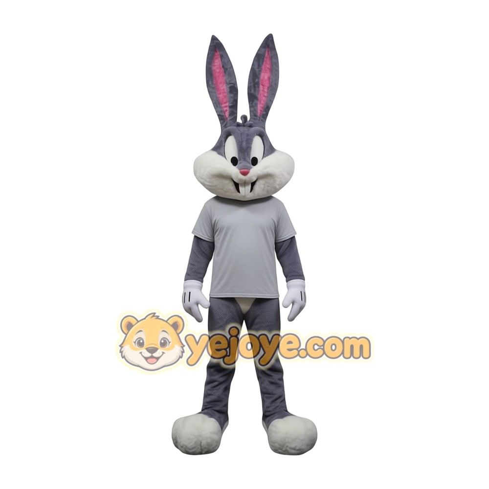 Classic Grey Easter Bunny Mascot Costume – Great for Easter Schools Brand Events Classic Grey Easter Bunny Mascot Costume – Great for Easter Schools Brand Events