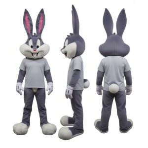 Classic Grey Easter Bunny Mascot Costume – Great for Easter Schools Brand Events