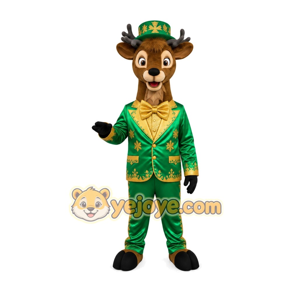 Full Body Christmas Reindeer Mascot Costume