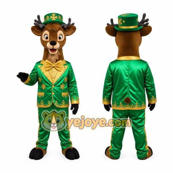 Full Body Christmas Reindeer Mascot Costume