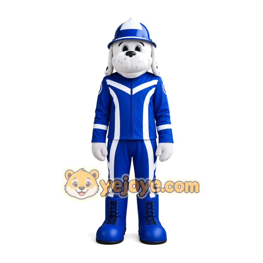 Blue Fire Dog Mascot Costume Blue Fire Dog Mascot Costume