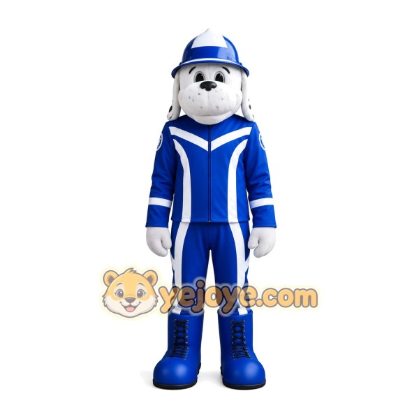 Blue Fire Dog Mascot Costume