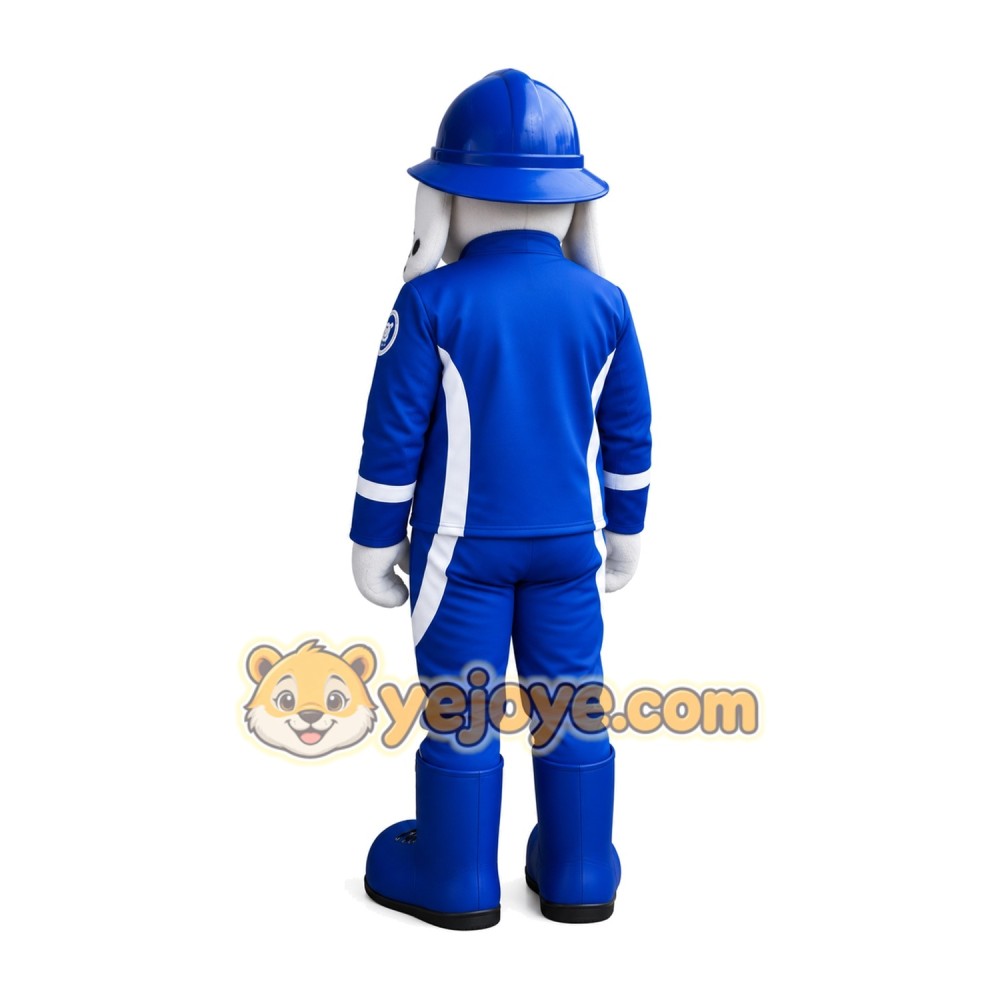 Blue Fire Dog Mascot Costume Blue Fire Dog Mascot Costume