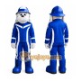 Blue Fire Dog Mascot Costume
