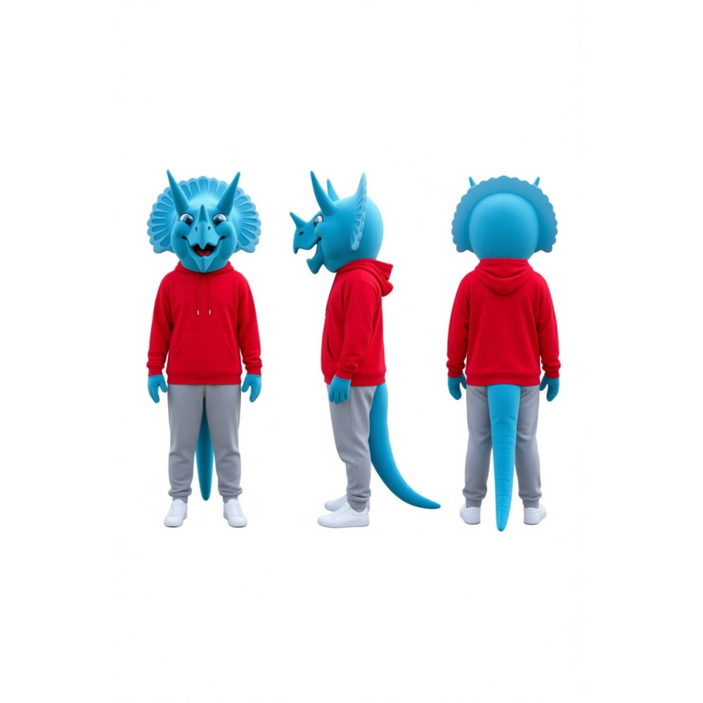 Sport Blue Dragon Mascot Costume