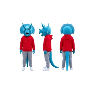 Sport Blue Dragon Mascot Costume
