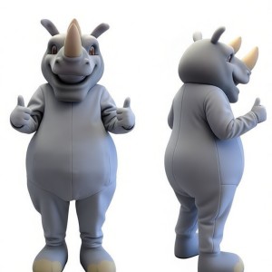 Adorable Rhino Mascot Costume for Events Promotions