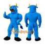 Adorable Blue Bison Mascot Costume for Events Promotions