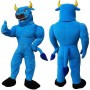 Adorable Blue Bison Mascot Costume for Events Promotions