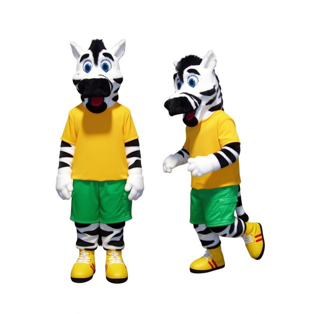 Adorable White Zebra Mascot Costume for Events Promotions