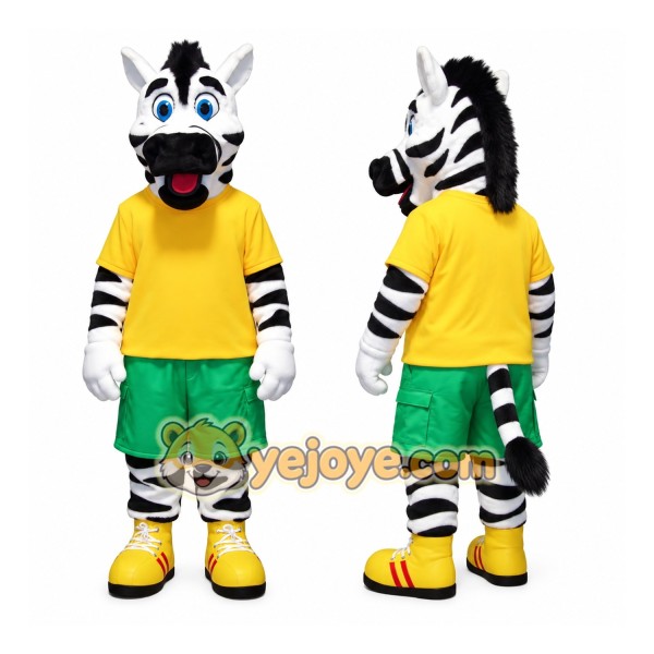 Adorable White Zebra Mascot Costume for Events Promotions