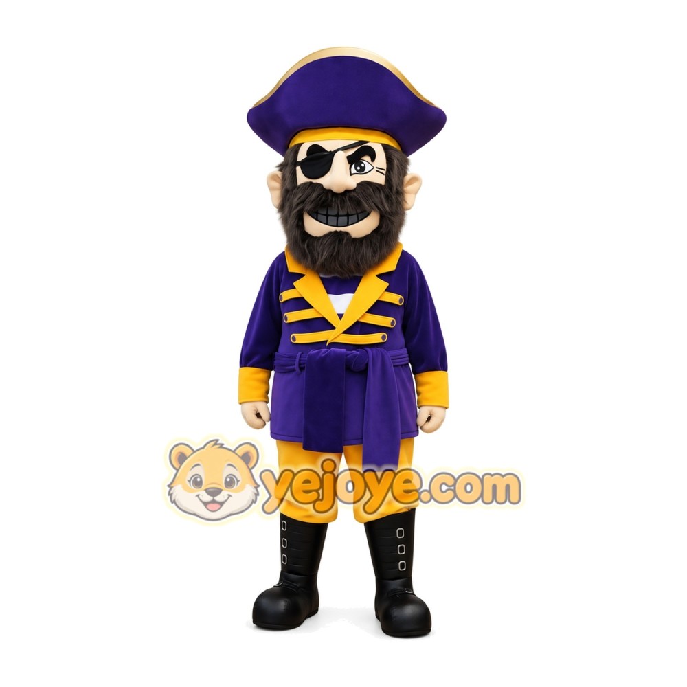Adorable Pirate captain Mascot Costume for Events Promotions Adorable Pirate captain Mascot Costume for Events Promotions