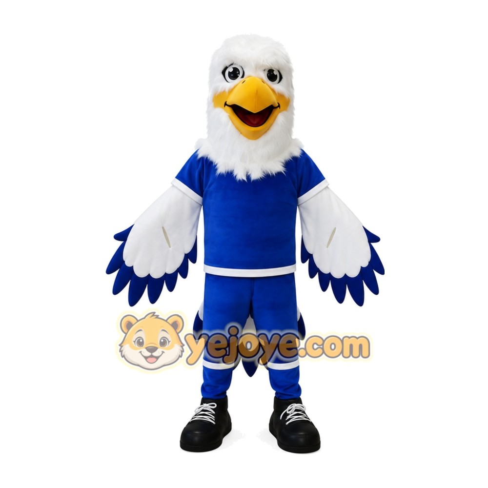 Adorable Blue Sport Eagle Mascot Costume for Events Promotions Adorable Blue Sport Eagle Mascot Costume for Events Promotions