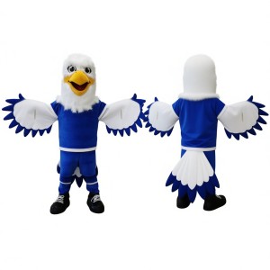 Adorable Blue Sport Eagle Mascot Costume for Events Promotions
