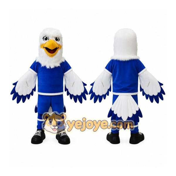 Adorable Blue Sport Eagle Mascot Costume for Events Promotions