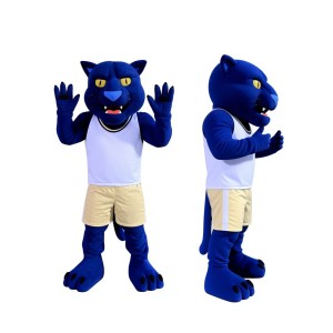 Adorable Blue Leopard Mascot Costume for Events Promotions