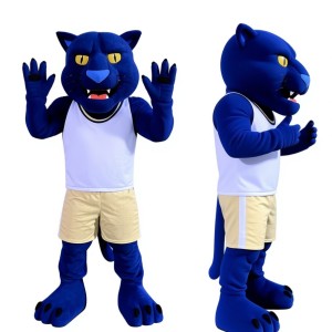 Adorable Blue Leopard Mascot Costume for Events Promotions