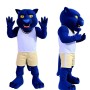 Adorable Blue Leopard Mascot Costume for Events Promotions