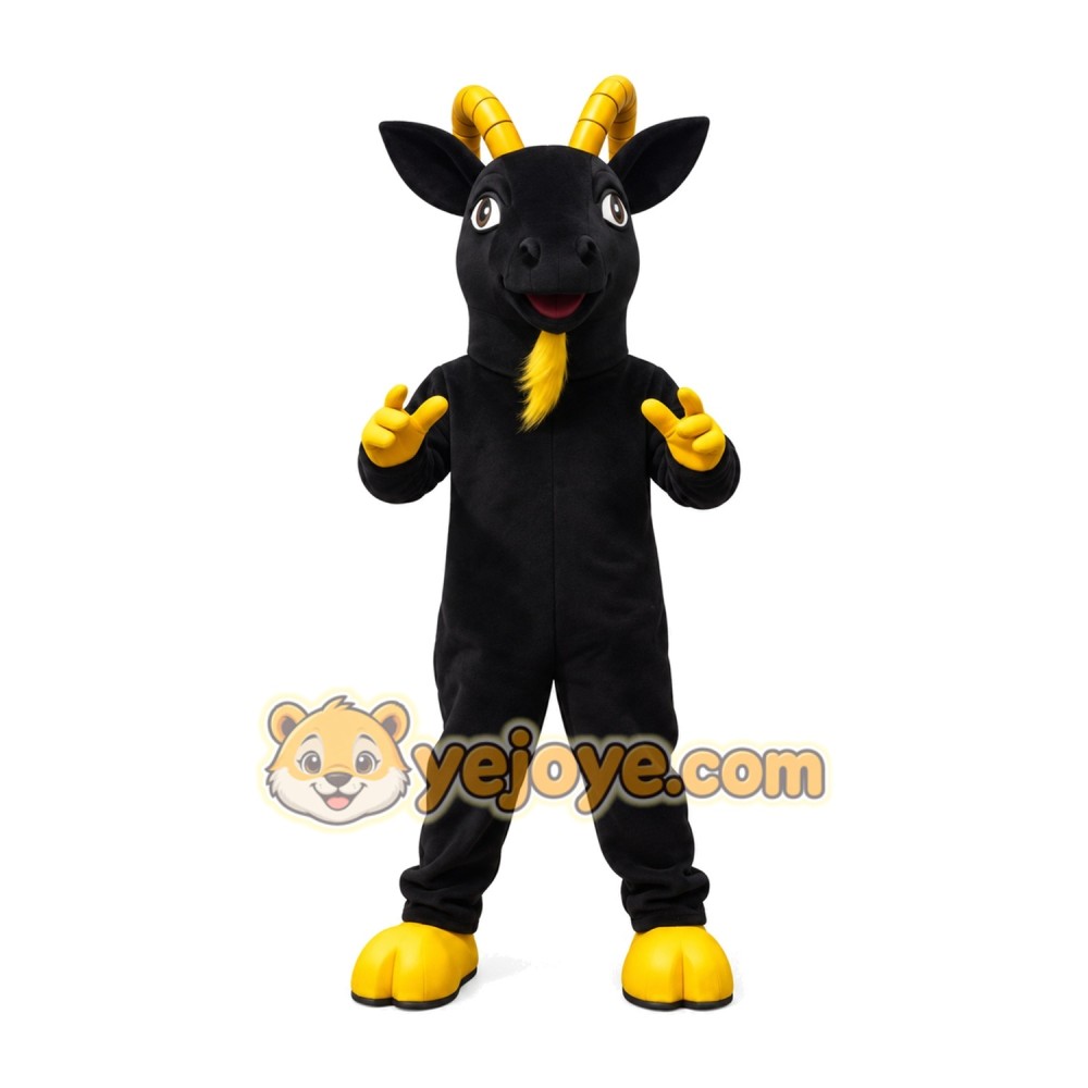 Adorable Black Goat Mascot Costume for Events Promotions Adorable Black Goat Mascot Costume for Events Promotions