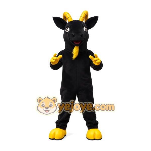Adorable Black Goat Mascot Costume for Events Promotions
