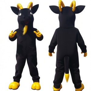 Adorable Black Goat Mascot Costume for Events Promotions