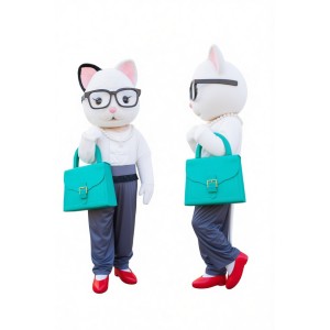 Adorable Fashionable Cat Mascot Costume for Events Promotions