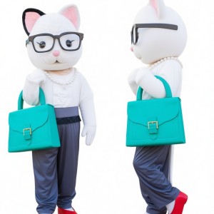 Adorable Fashionable Cat Mascot Costume for Events Promotions