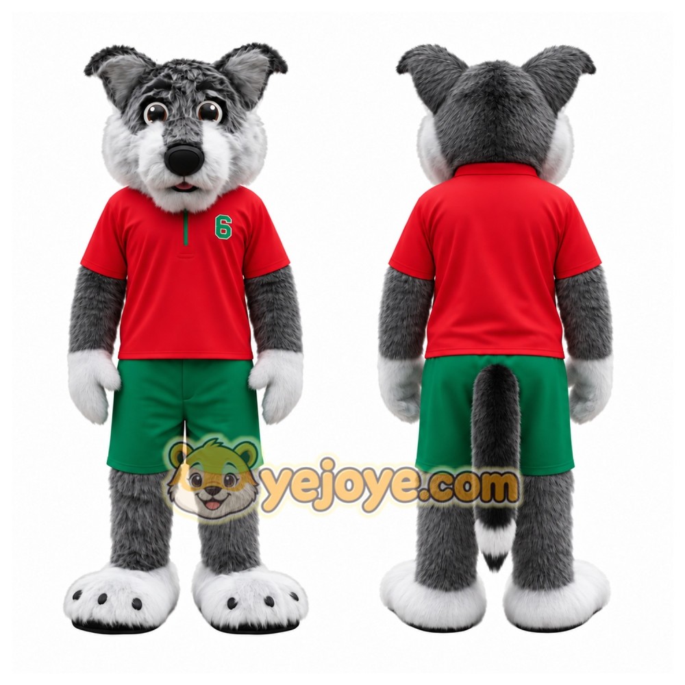 Adorable Grey Husky Mascot Costume for Events Promotions Adorable Grey Husky Mascot Costume for Events Promotions
