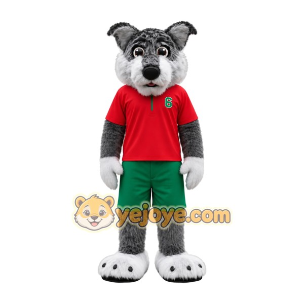 Adorable Grey Husky Mascot Costume for Events Promotions