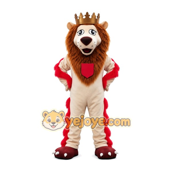 Adorable Red Lion Mascot Costume for Events Promotions