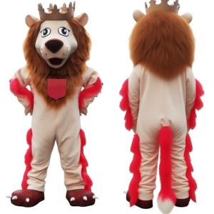 Adorable Red Lion Mascot Costume for Events Promotions