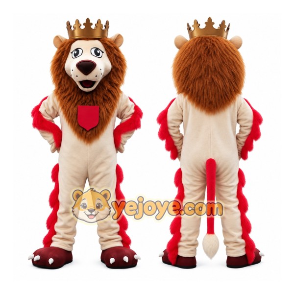 Adorable Red Lion Mascot Costume for Events Promotions