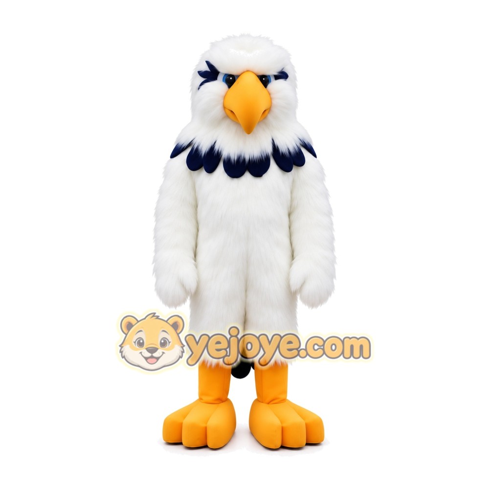 Adorable White Eagle Mascot Costume for Events Promotions Adorable White Eagle Mascot Costume for Events Promotions