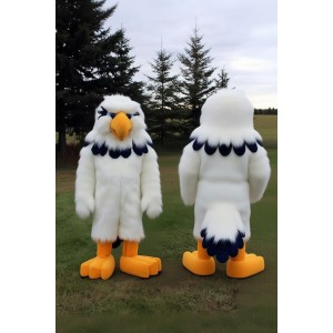 Adorable White Eagle Mascot Costume for Events Promotions