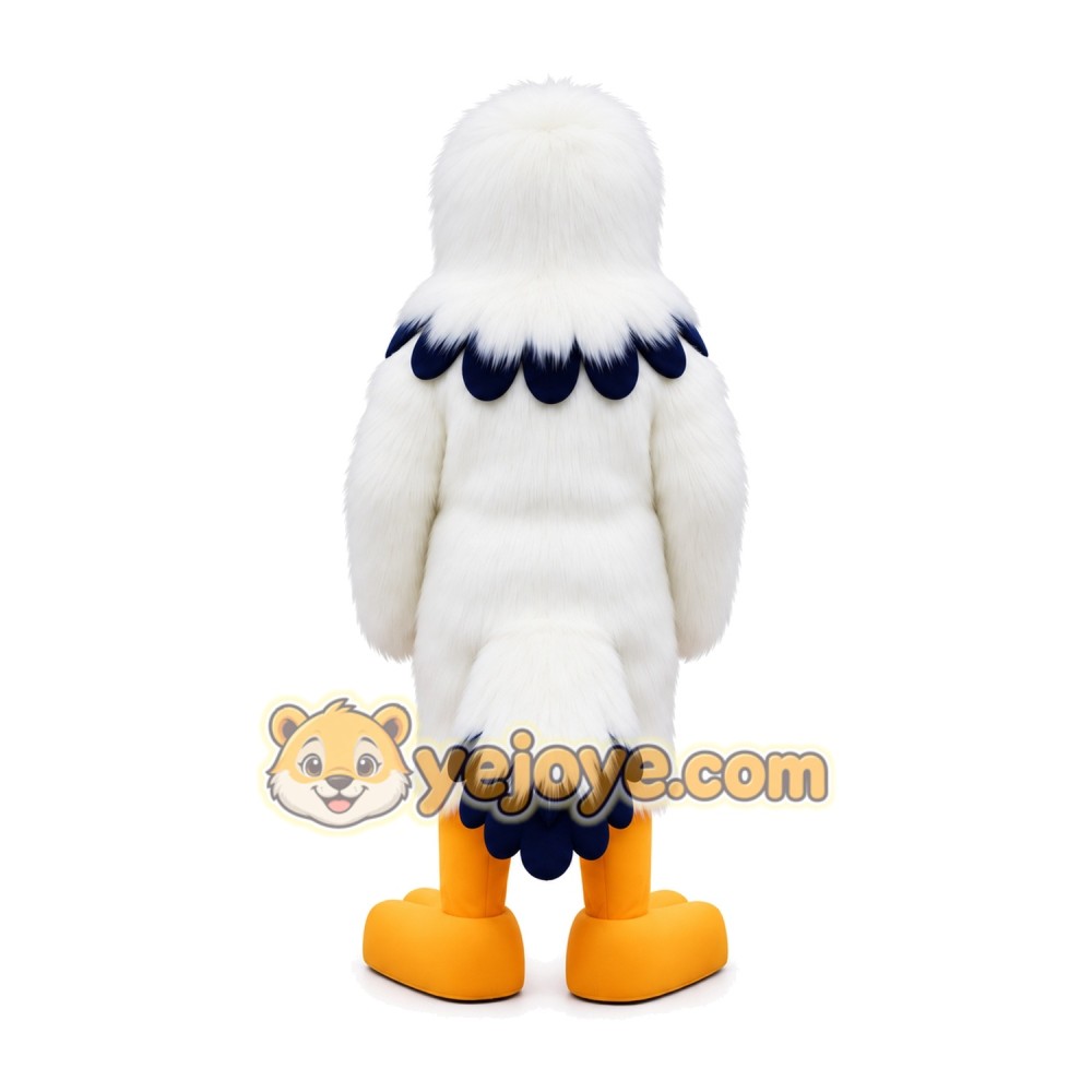 Adorable White Eagle Mascot Costume for Events Promotions Adorable White Eagle Mascot Costume for Events Promotions