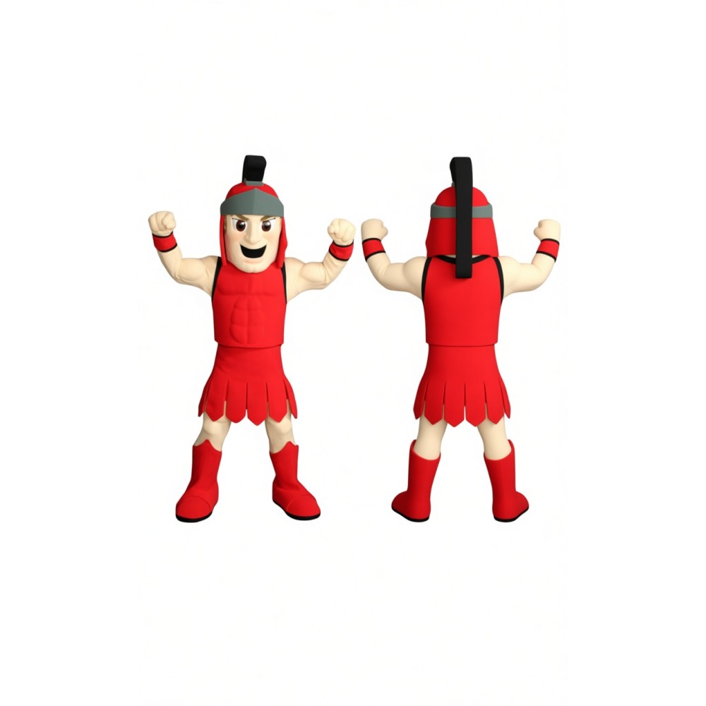 Adorable Red Titan School Mascot Costume for Events Promotions