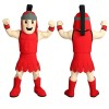 Adorable Red Titan School Mascot Costume for Events Promotions