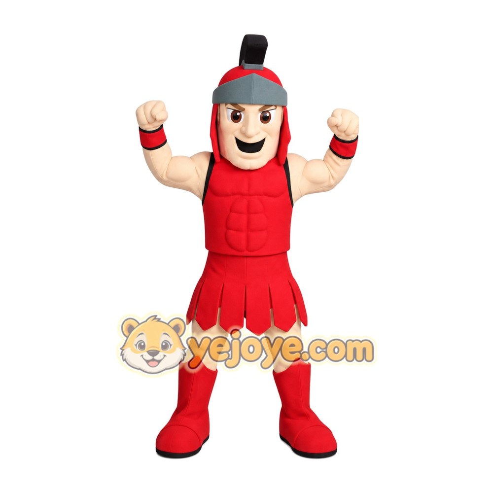 Adorable Red Titan School Mascot Costume for Events Promotions Adorable Red Titan School Mascot Costume for Events Promotions