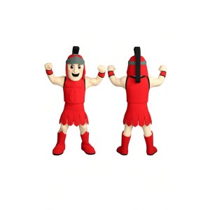 Adorable Red Titan School Mascot Costume for Events Promotions