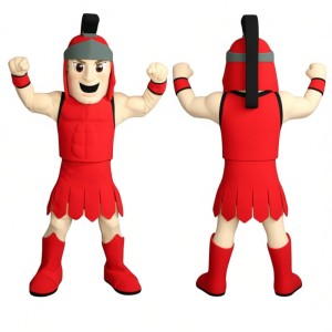 Adorable Red Titan School Mascot Costume for Events Promotions