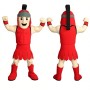 Adorable Red Titan School Mascot Costume for Events Promotions