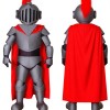 Adorable Silver Warrior School Mascot Costume for Events Promotions